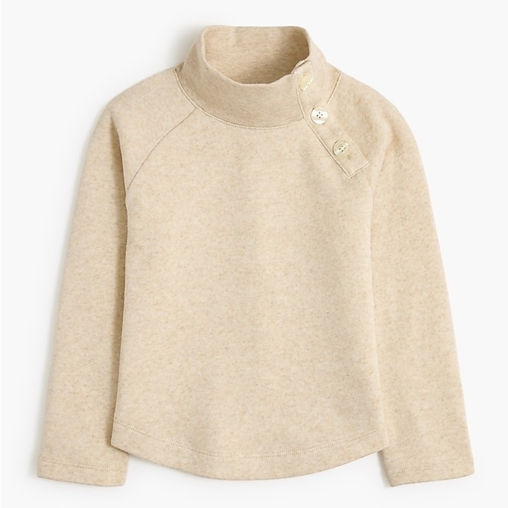 NWT | Crewcuts | Wide Button-Collar Pullover Sweatshirt | Grey | Size 6-7